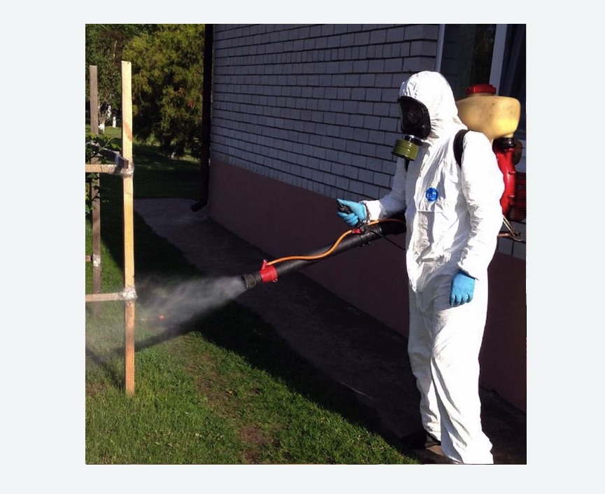 травля клещей на участке в Колпино